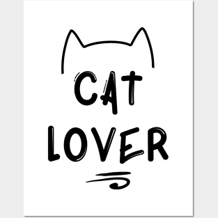 Cat Lover - Black Posters and Art